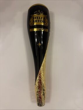 Stella Artois Midnight Lager Black & Gold Tap Handle